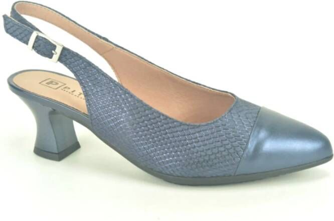 Pitillos Blauw Bedrukte Tip Schoenen
