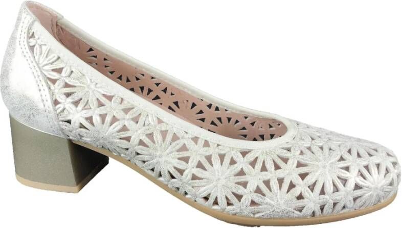 Pitillos Elegante Statement Pumps White Dames