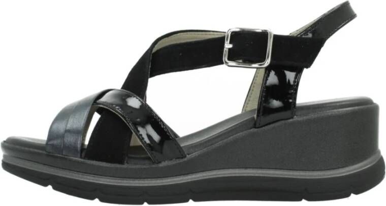 Pitillos Flat Sandals Black Dames