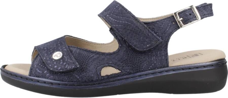 Pitillos Flat Sandals Blue Dames