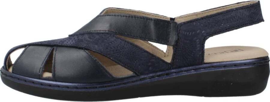 Pitillos Gesloten-Teen Platte Sandalen Blue Dames