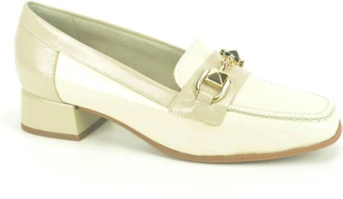Pitillos Kant mocassin in beige en taupe