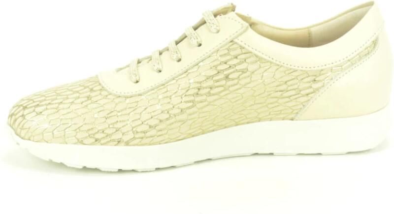 PITILLOS Bedrukte Beige Gouden Runner