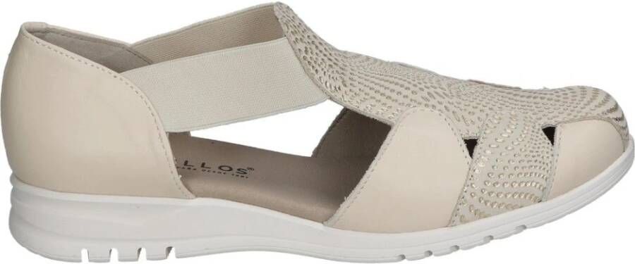 Pitillos Platte Sandalen Beige Dames