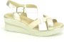 Pitillos Wit +beige combi Sand. SpieZ. White Dames - Thumbnail 1