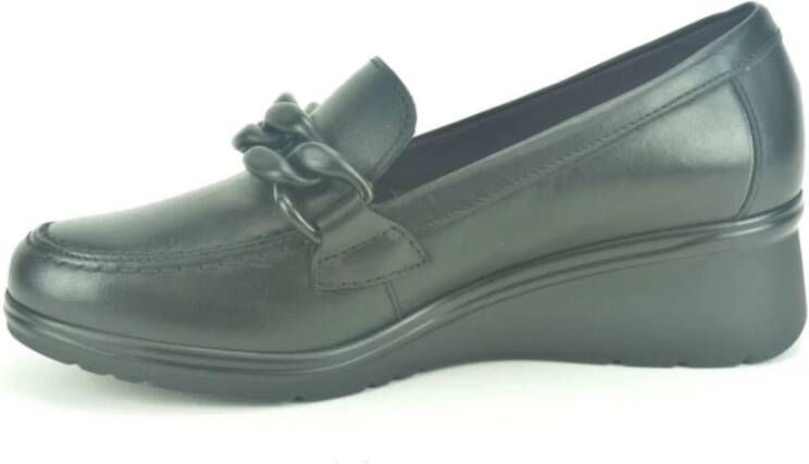 Pitillos Zwart Moccassin+Gar. DZ Black Dames