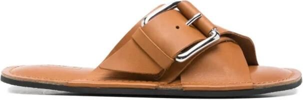 Plan C Buckle Flat Sandal