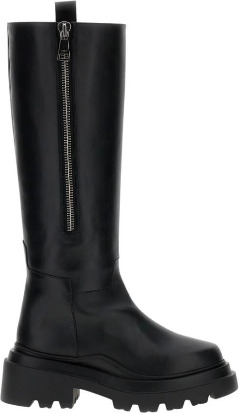 Plan C Kniehoge laarzen met rits