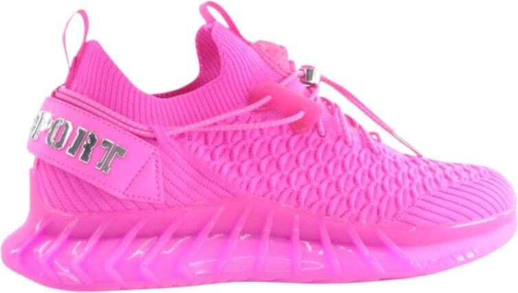Plein Sport Fuchsia Sneakers voor Actieve Levensstijl Pink Dames