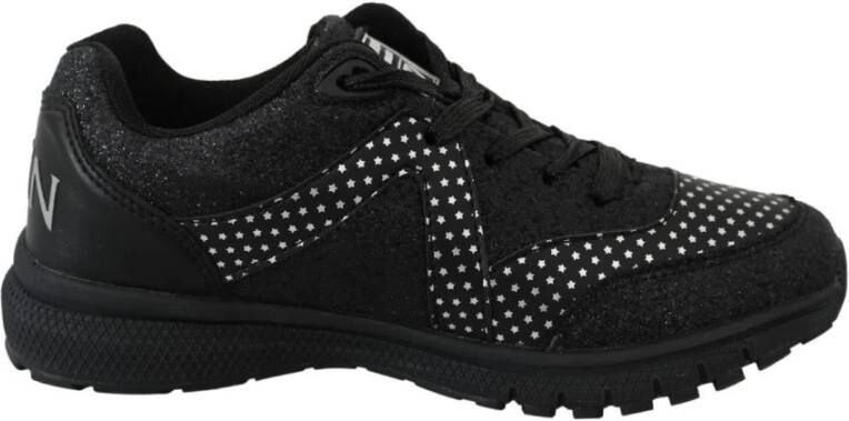Plein Sport Black Polyester Runner Jasmines Sneakers Shoes Authentic Womens Zwart Dames