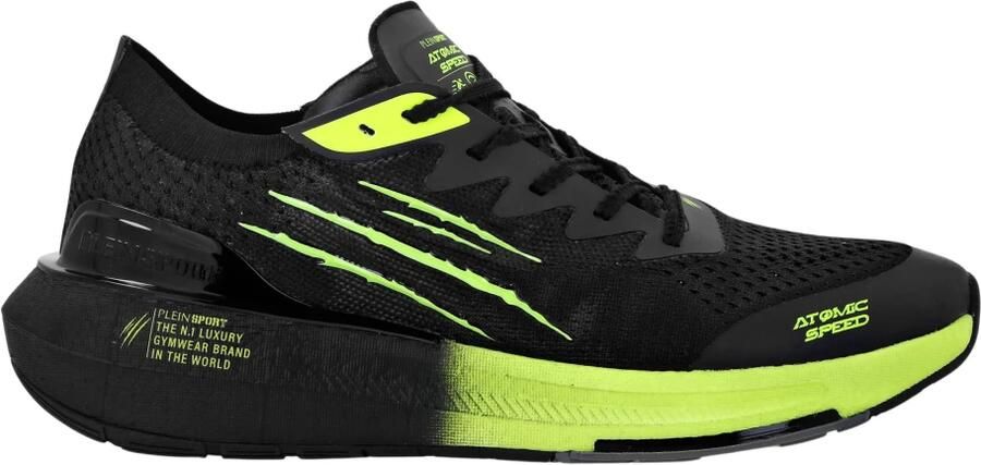 Plein Sport Sneakers laag 'Atomic Speed' neongroen zwart