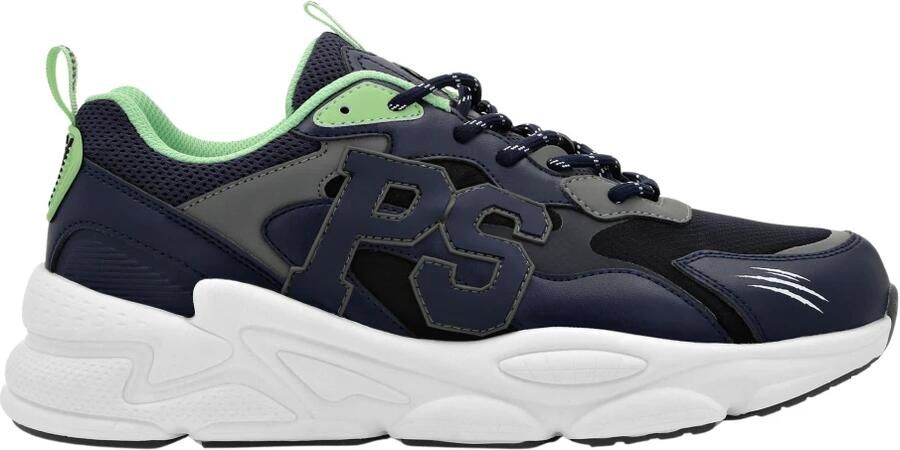 Plein Sport Sneakers laag donkergrijs mintgroen wit