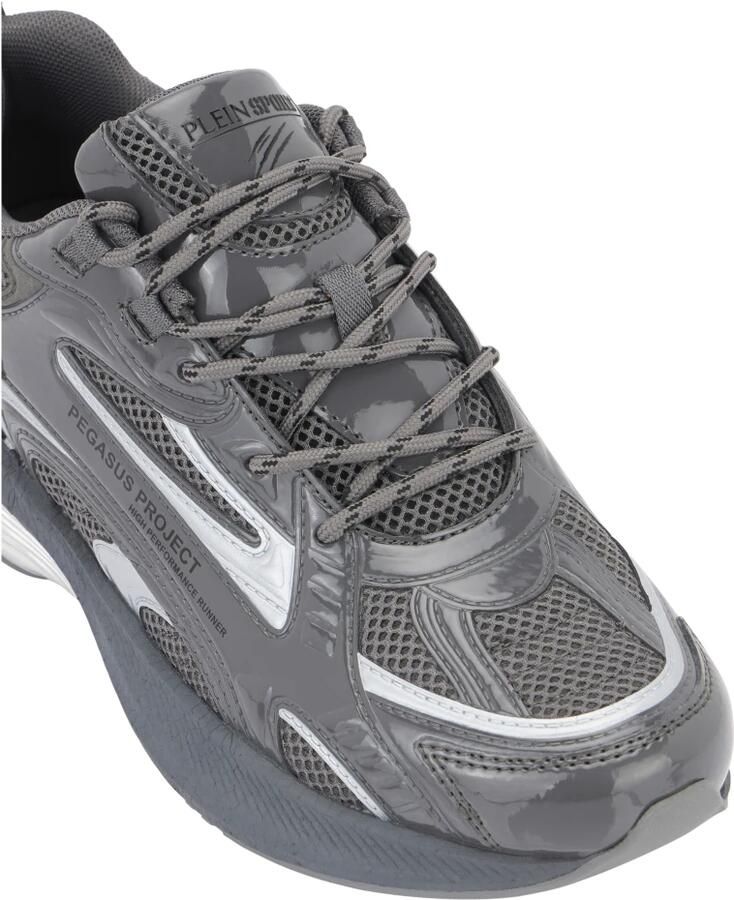 Plein Sport Sneakers laag 'Pegasus' basaltgrijs wit - Foto 2