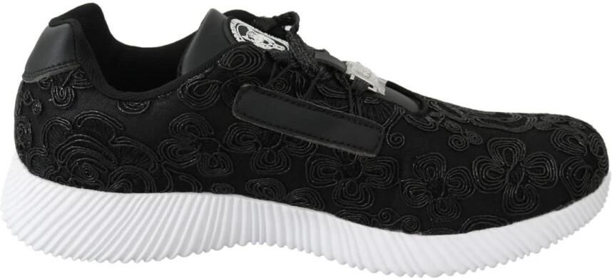 Plein Sport Elegante Runner Schoenen Zwart Polyester Black Dames