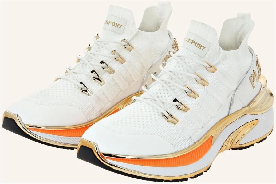 Plein Sport Sneakers laag 'Chrome Surfer' goud wit - Foto 4