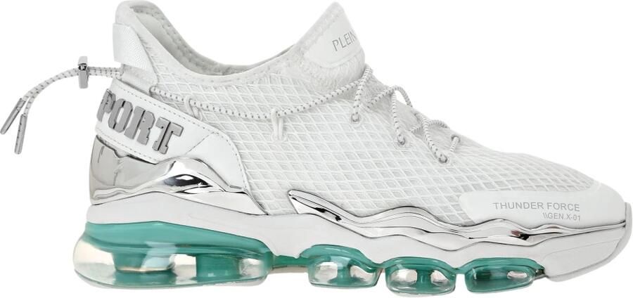 Plein Sport Sneakers laag 'Runner' zilvergrijs zilver wit