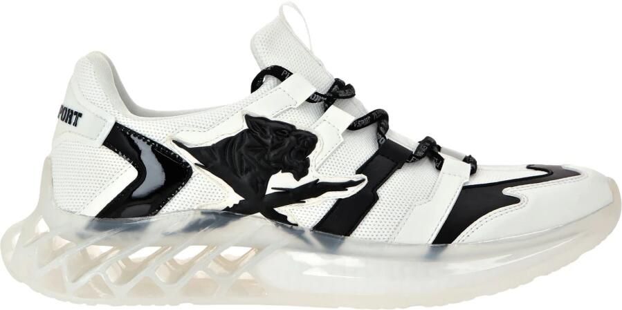 Plein Sport Sneakers laag 'Tiger' zwart wit