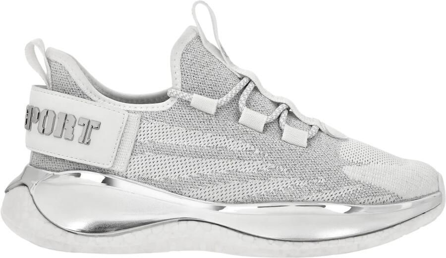 Plein Sport Sneakers laag 'The Iron Tiger Gen.x.02' lichtgrijs zilver wit