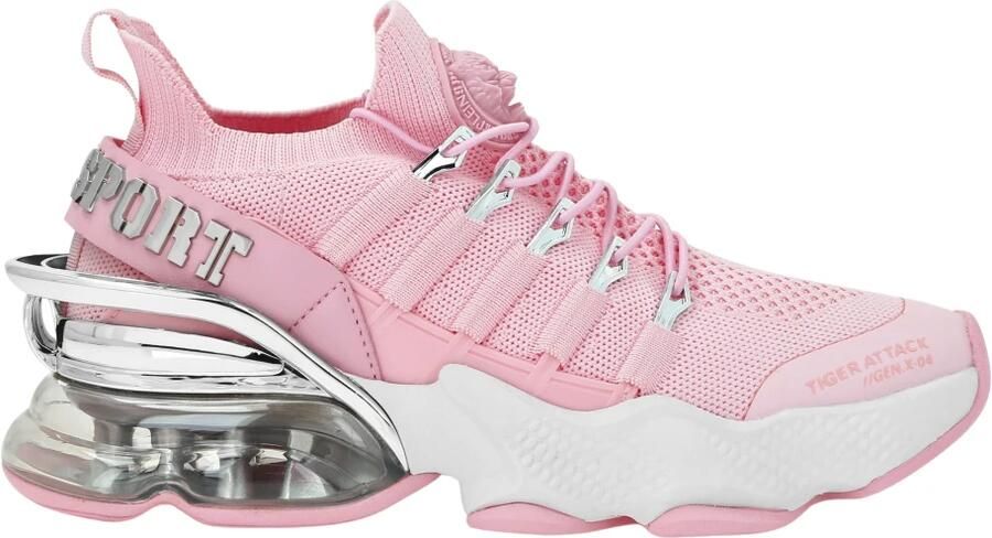 Plein Sport Sneakers laag 'Tiger Attack Gen. X.04' rosa zilver
