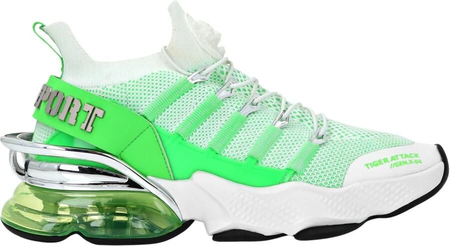 Plein Sport Sneakers laag 'Tiger Attack Gen. X.04' groen wit