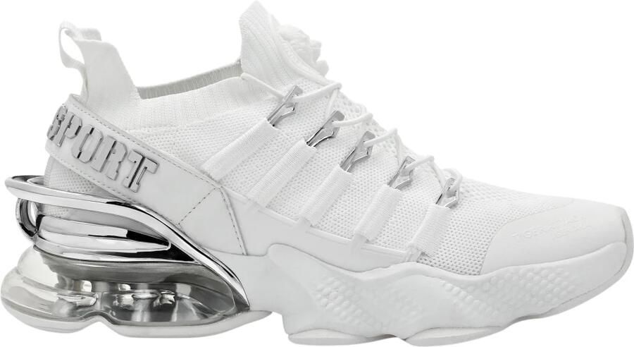 Plein Sport Witte Zilveren Tiger Attack Gen. X.04 Sneaker White Heren