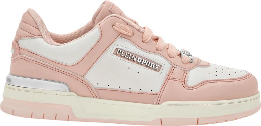 Plein Sport Sneakers laag rosa wit