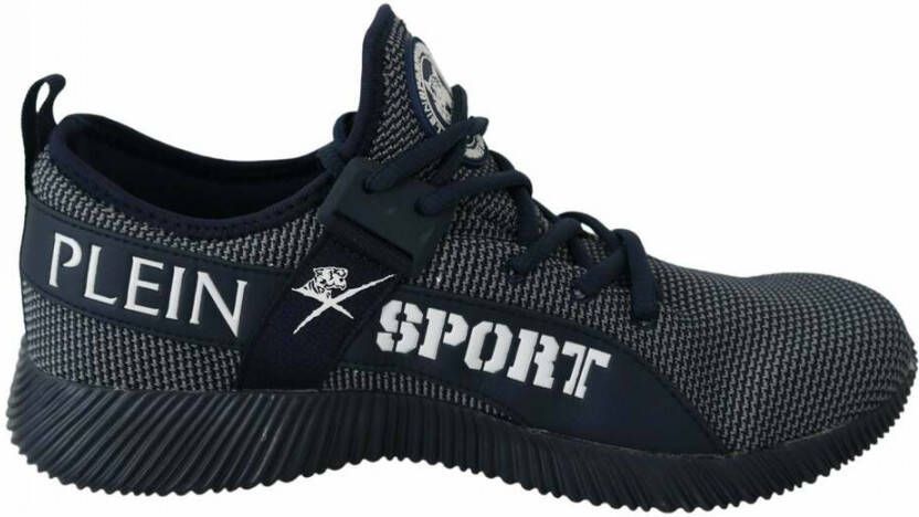 Plein Sport Blauwe Indaco Polyester Carter Sneakers Schoenen Black Heren