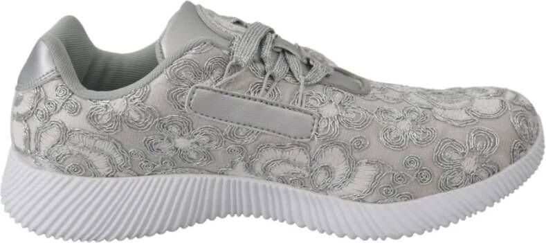 Plein Sport Zilveren Polyester Runner Joice Sneakers Schoenen