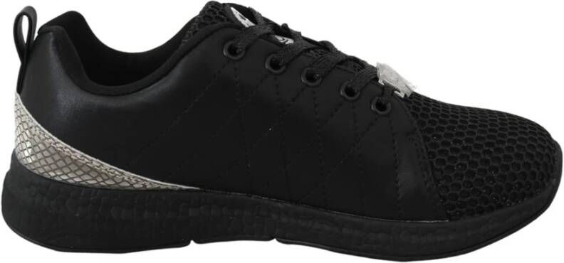 Philipp Plein Casual sneakers met gewatteerd patroon en sleehakken Zwart