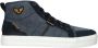 PME Legend Blauwe Leren High-Top Sneakers met Zwarte Accenten Blue Heren - Thumbnail 2