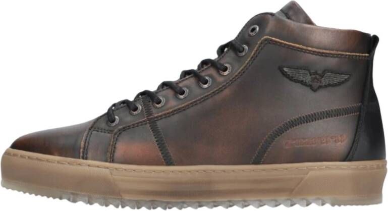 PME Legend Donkerbruine Hoge Sneaker Titon Brown Heren