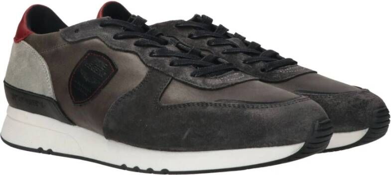 PME Legend Stijlvolle Grijze Leren Sneaker Gray Heren