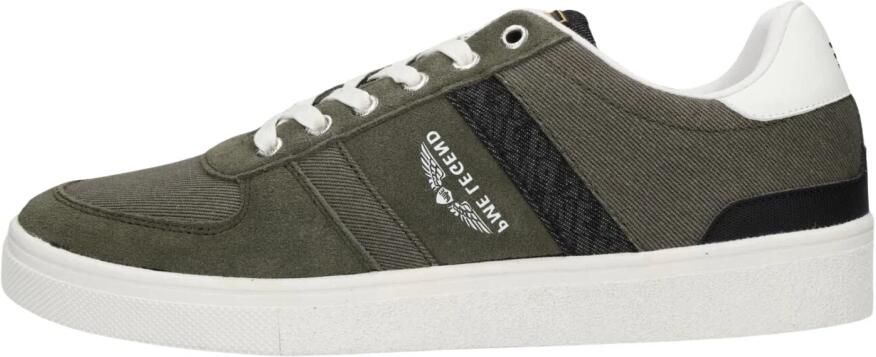 PME Legend Comfortabele groene leren sneakers met zwarte en witte accenten Green Heren - Foto 4