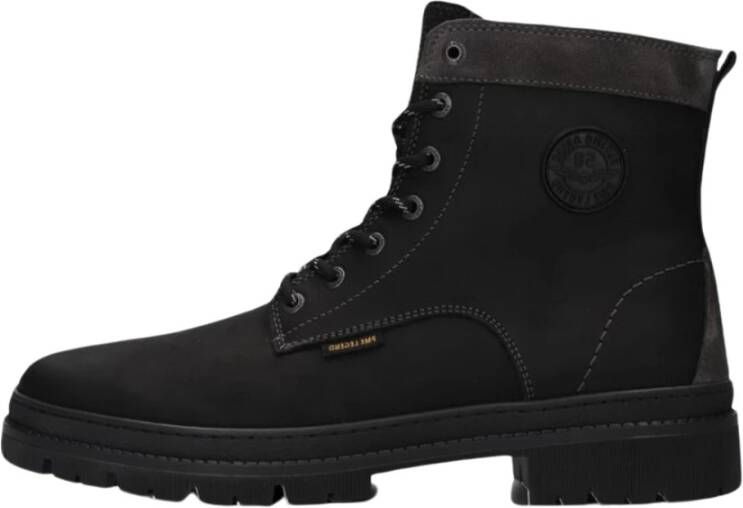 PME Legend Zwarte Nubuck Veterschoenen Lexingter Black Heren
