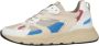 Materialenmix bruin Tinten P7120 Lage sneakers Leren Sneaker Dames Beige - Thumbnail 3
