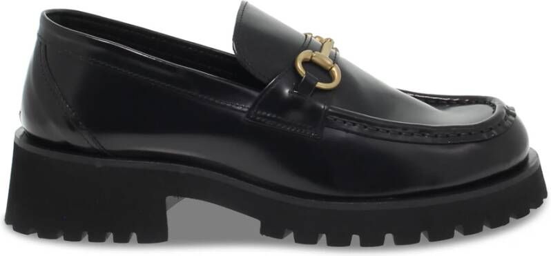 Poesie Veneziane Zwarte platte schoen met decoratief accessoire Black Dames