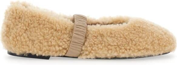 Pollini Beige Platte Ballerina Schoenen