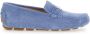 Pollini Blauwe Loafers met Logo Plaque - Thumbnail 1