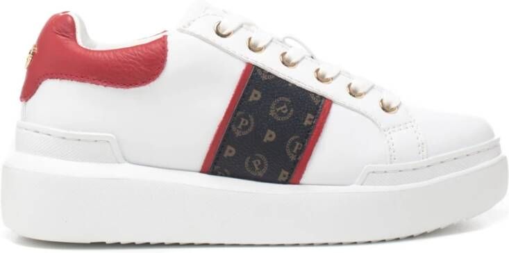 Pollini Dames Sneakers met Monogram Logo Band White Dames