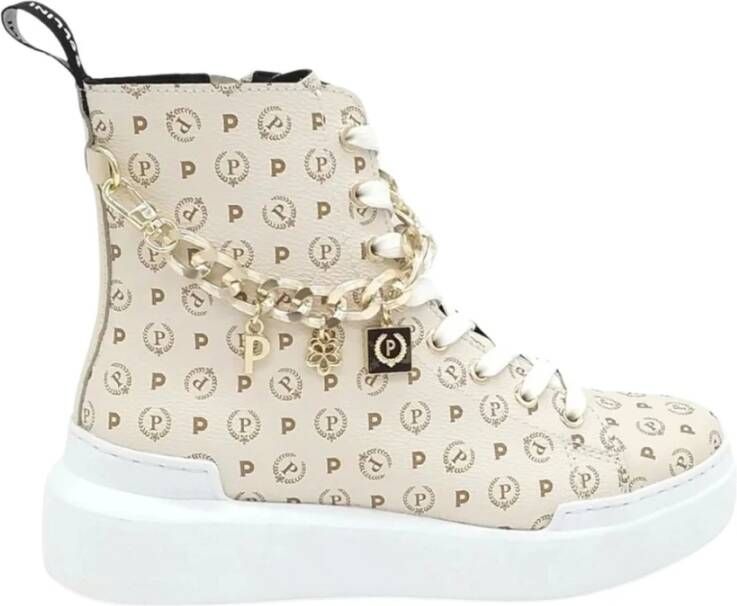 Pollini Hoge Top Sneakers White Dames