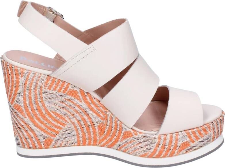Pollini Leren Damesandalen Stijlvol Beige Dames