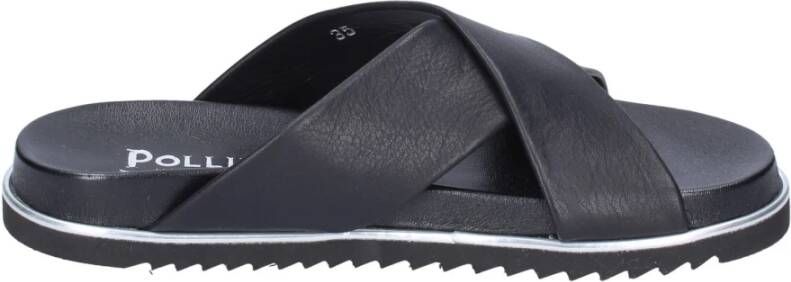 Pollini Leren Damesandalen Stijlvol Black Dames