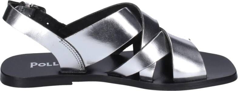 Pollini Leren Damesandalen Stijlvol Comfortabel Gray Dames