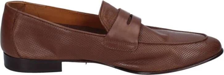 Pollini Leren Heren Loafers Stijlvolle Schoenen Brown Heren