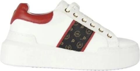 Pollini Dames Sneakers met Monogram Logo Band White Dames