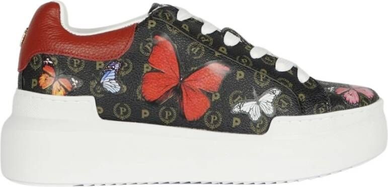 Pollini Monogram Butterfly Sneaker Zwart Dames