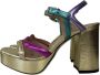 Pollini Multicolor gelamineerde leren sandalen met plateau 40 Meerkleurig Dames - Thumbnail 1
