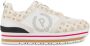 Pollini Witte kalfsleren sneakers met suède en ivoorkleurige PVC-details White Dames - Thumbnail 1