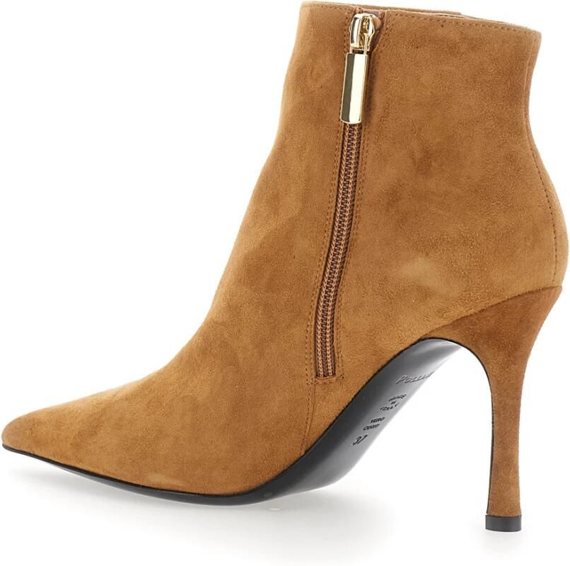 Pollini Beige Suede Enkellaarzen met Rubberen Zool voor Dames - Foto 2