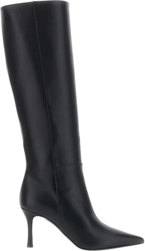 Pollini Hoge laarzen met een elegant design in zwart leer voor dames